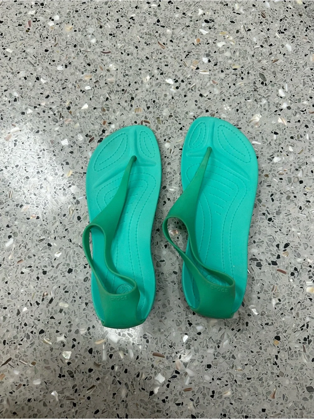 CROCS Teal Toe-Post Backstrap Sandals